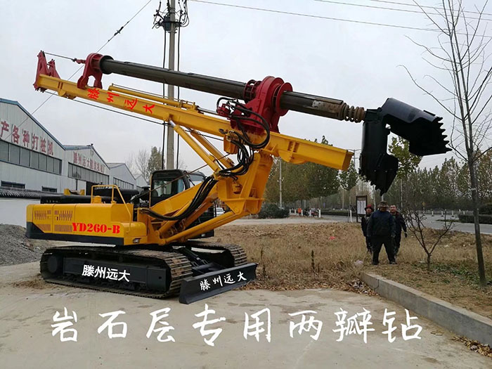 岩石層專用好色先生下载苹果手机安装，鑽頭為兩瓣鑽，打樁深度30米，支持定做